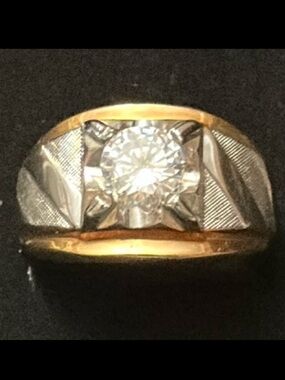 ESPO 14KT Gold Electroplate Two Tone Size 7 Ring